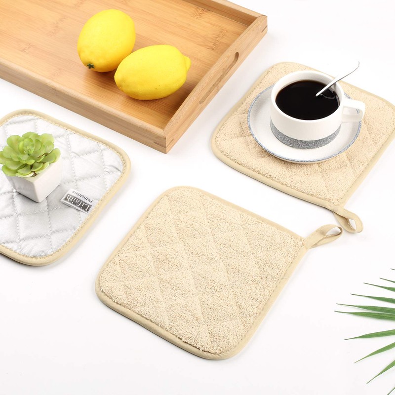 100% Cotton Kitchen Everyday Basic Terry Pot Holder Heat Resistant