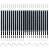 24 Pcs Retractable Black Gel Ink Refills, 0.7 mm Point