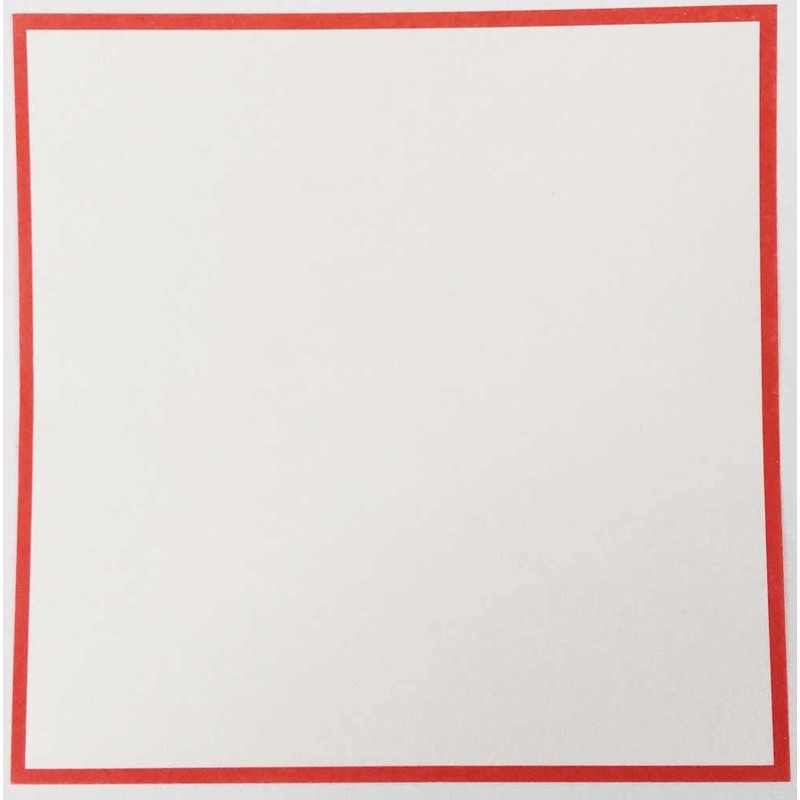 Sheet Red Frame Thick No. 4 100 Sheets 4.7 x