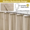 OWENIE Colin Linen Shower Curtain 72 Inch, Soft Cotton Cloth
