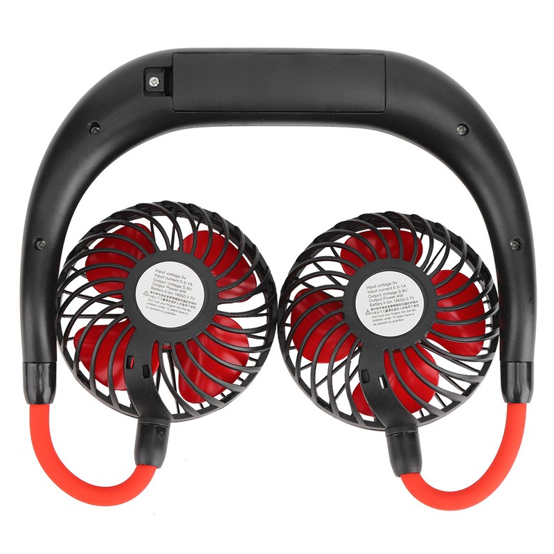 Daisy Pattern Portable Hand Free Neck Hanging Fan USB Rechargeable