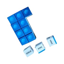 Daiilg 12Pcs Powdered Pool Cue Pool Table Chalk Essential Accessories Pool Cue Holder & Snooker Chalk