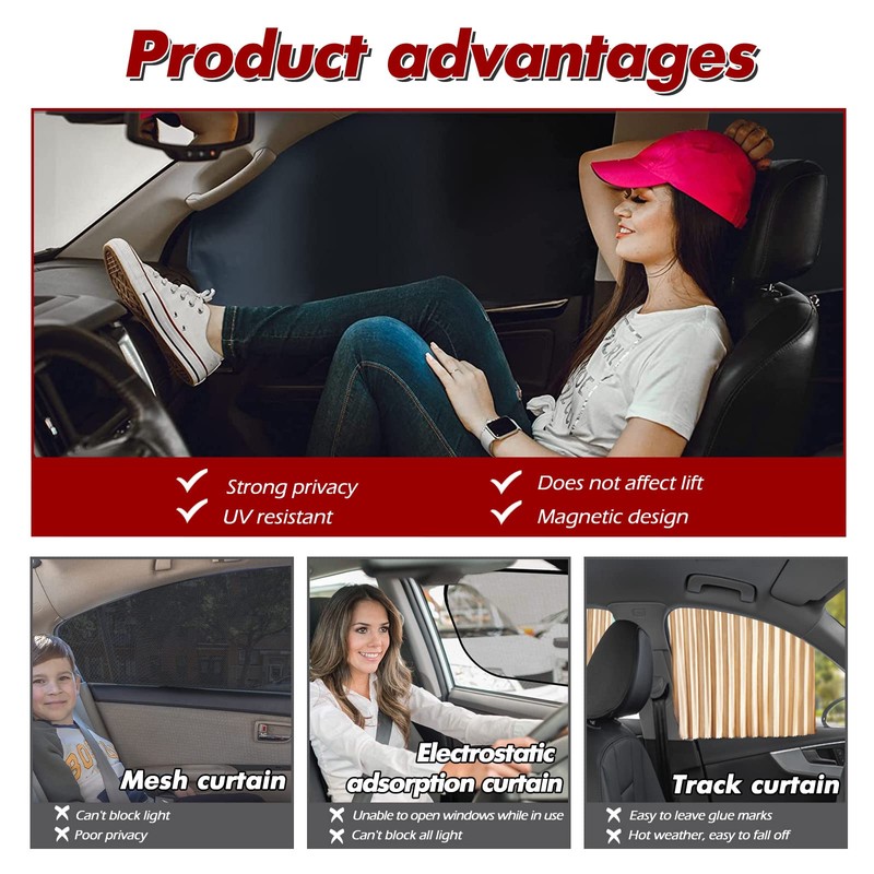 XCBYT Car Window Shades - 4 Pack Car Window Covers