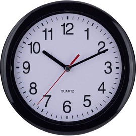 Eurotime 22221 Quartz Wall Clock 25 cm Black, Black