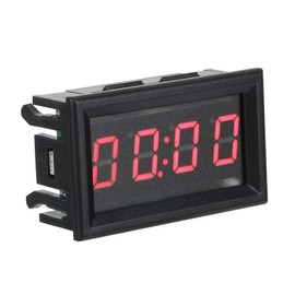 YB27T LED Car Clock, Stylish Upgrade Your Cars Appearance, Wide Range 4.5-30V Input Voltage for Cars/Boats/Planes ABS Red/Green/Blue (Red)