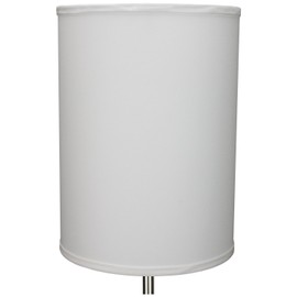 FenchelShades.com 11" Top Diameter x 11" Bottom Diameter 15" Height Cylinder Drum Lampshade USA Made (White)