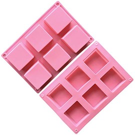 3 Packs 6 Cavidades Silicona Molde Pastel (Morado, Azul, Rosa), DaKuan Molde Pastel, Cubitera, Molde Jabón