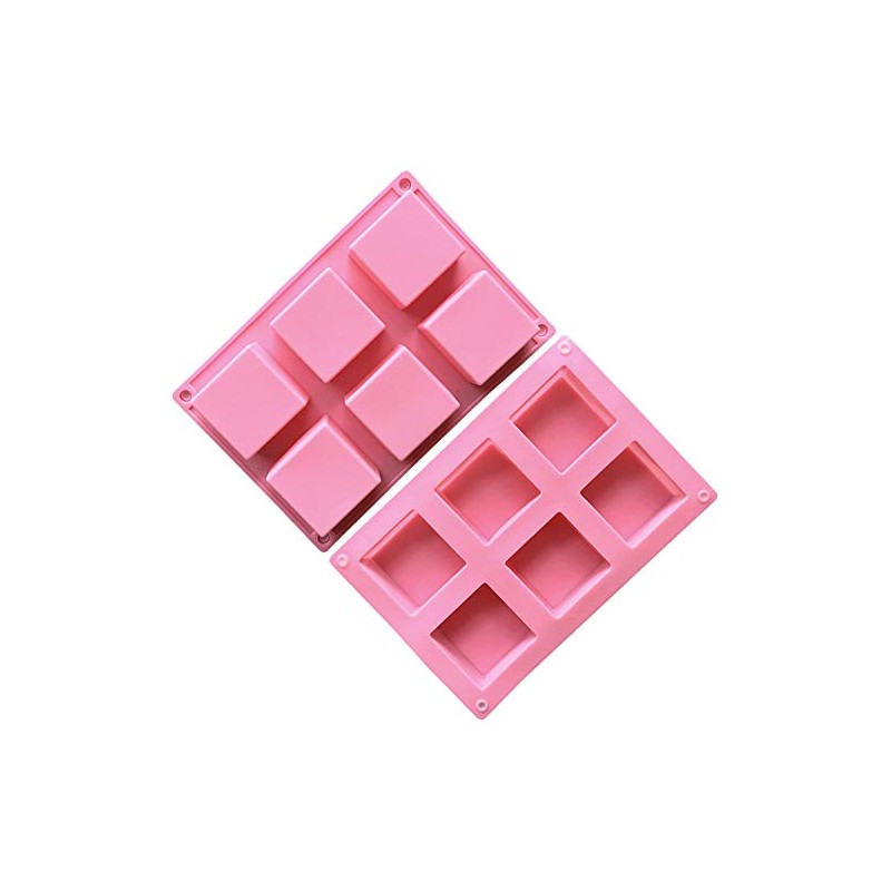 3 Packs 6 Cavidades Silicona Molde Pastel (Morado, Azul, Rosa),