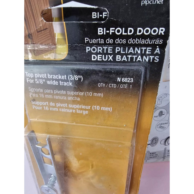 PLPCI Top Bifold Closet Door Pivot Metal Bracket Wide Track