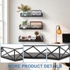 QUCHRYO Floating Shelves Set of 3,Wall Mounted Shelf with Metal