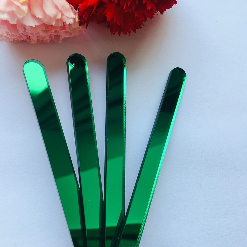 NUORUI 30 Pcs Reusable Acrylic Cakesicle Sticks, Mirror Popsicle Sticks