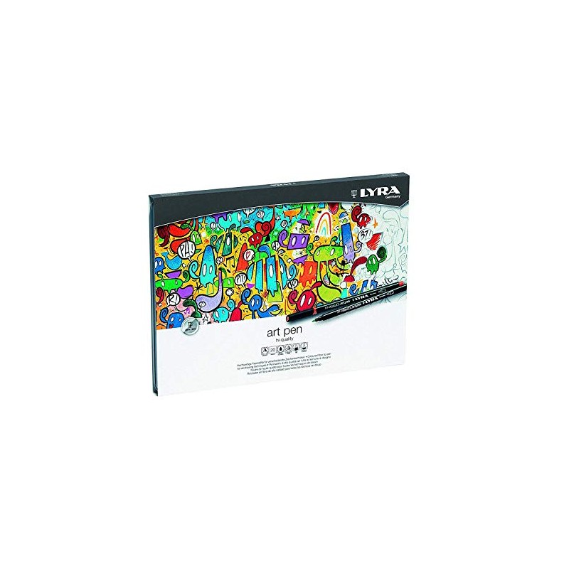 LYRA Art Pen, Fine Art Marker Set, 20 Assorted Colours,