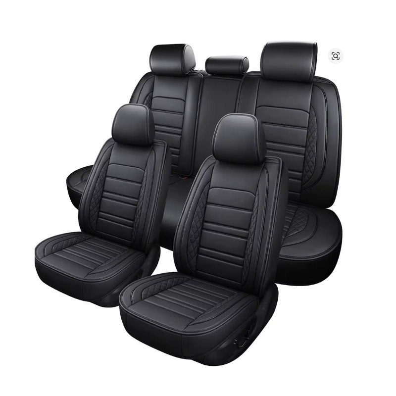 Toolzia PU Leather Car Seat Covers - Universal 5-Seat Full