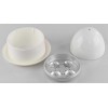 HOME - X MICROWAVE EGG BOILER WITH SAUCER FOR HARD-BOILED