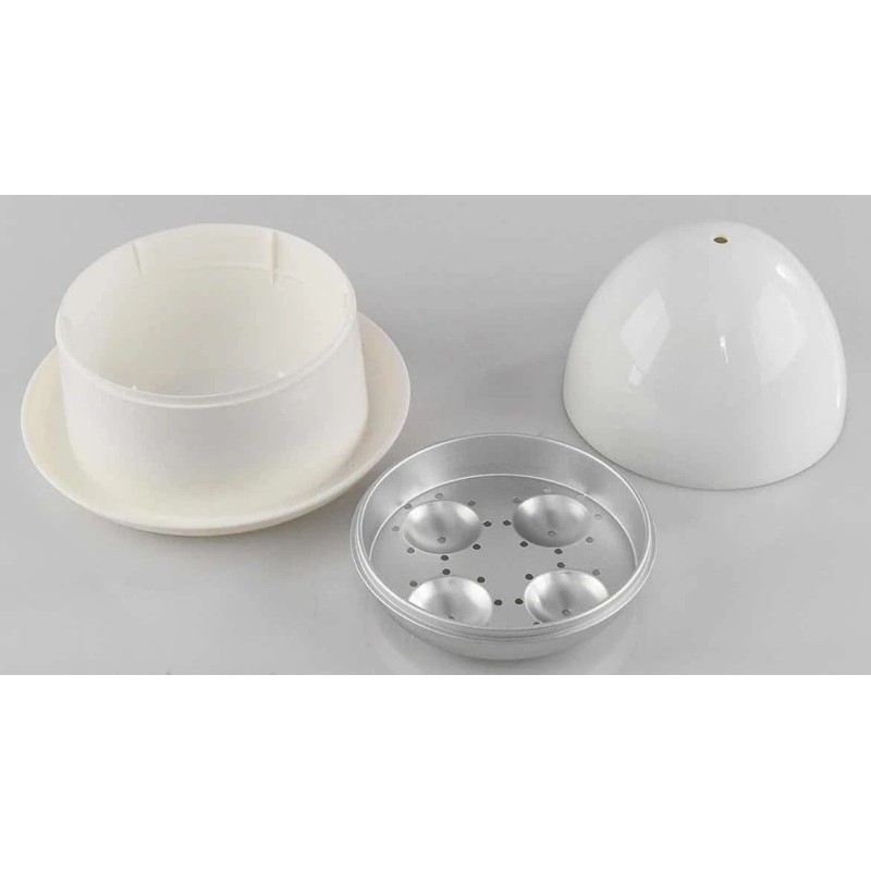 HOME - X MICROWAVE EGG BOILER WITH SAUCER FOR HARD-BOILED