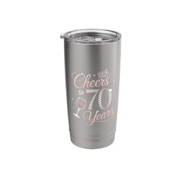 70th Birthday Decorations Women Cheers 70 Years Funny Stainless Steel Insulated Tumbler