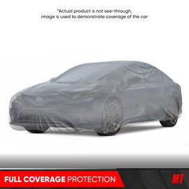 Motor Trend Breathable Lightweight Car Cover, Anti-Moisture Build-Up Water-Resistant Scratch-Resistant Travel-Friendly, Universal Fit for Cars SUVs Trucks Vans All-Weather Outdoor/Indoor, (XL) 210" L