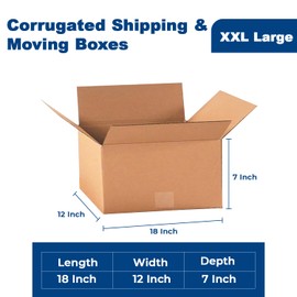 18x12x7"" || 457 x 305 x 178mm || AKAR A3 Single Wall Cardboard Boxes Shipping Mailing Postal Parcel Gift Postage Boxes For Packing Moving House A3 Cardboard storage boxes [Pack Of 05]