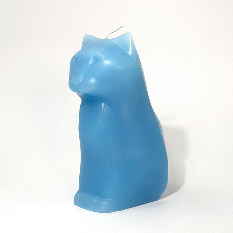 Hidden Skeleton Cat Candle (Blue)