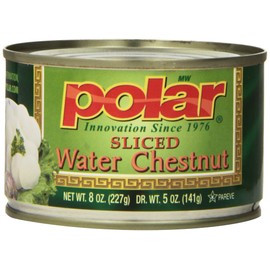 MW Polar Canned Vegetables Water Chestnuts, Sliced, 8 Ounce, (Pack of 12)