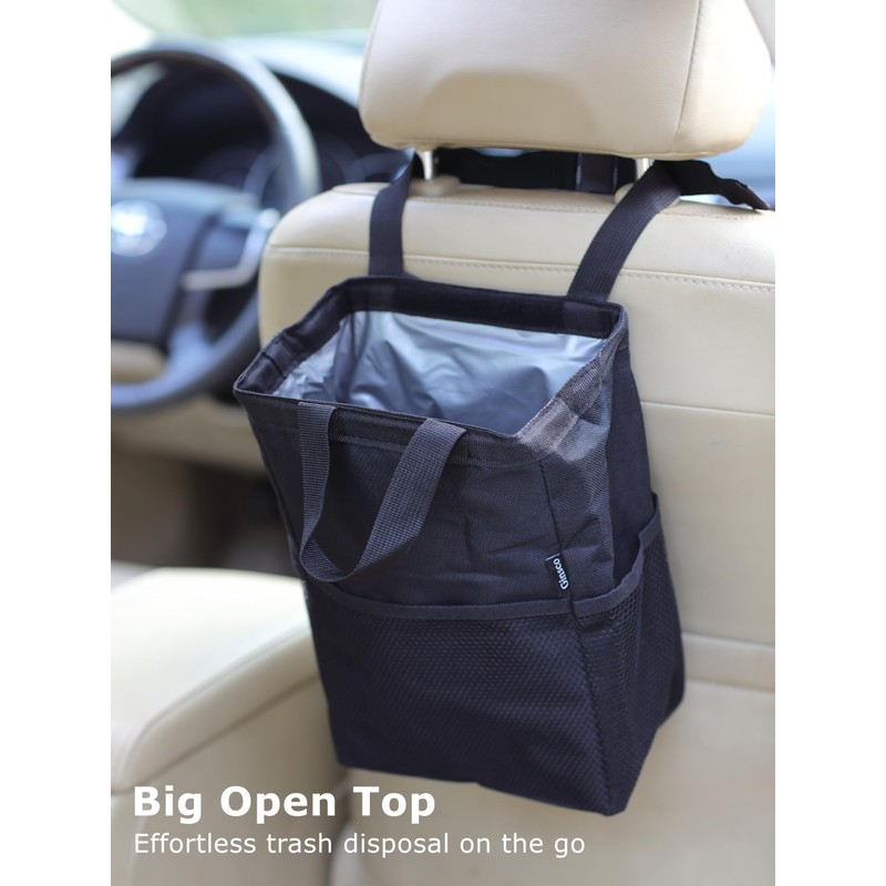 Ginsco New Leak-Proof Travel Trash Bag, Hanging Car Trash Can