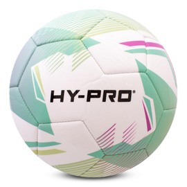 Hy-Pro Chevron Football - Pink-Green, Size 5 Football with PVC for Improved Grip - Ideal for Training and Competition Games in All Weather Conditions