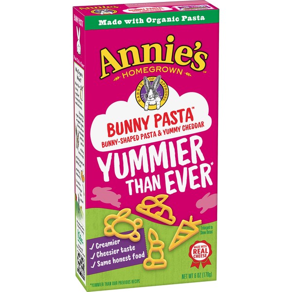 Annie's Bunny Shape Pasta & Yummy Cheese Macaroni and Cheese (Pack of 3)