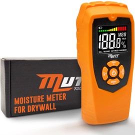 Mutt Tools Pinless Moisture Meter for Drywall – Non-Destructive Wood Moisture Meter for Walls, Wood and Masonry – Detects up to 2 Inches Below the Surface