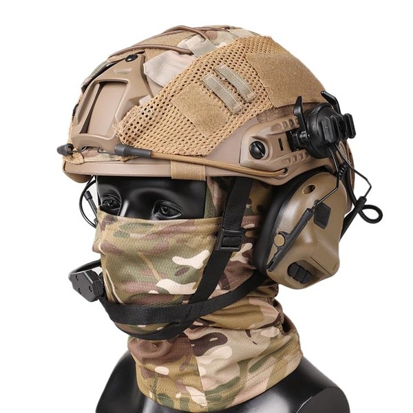 tumhuts Tactical Helmet with Headset,Adjust