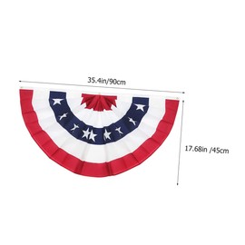Outanaya 5pcs American Flag Bunting Flags Usa Patriotic Banner Skirt Outdoor Decor