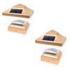 Square Solar LED Light Post Deck Cap 4x4 PVC Fence