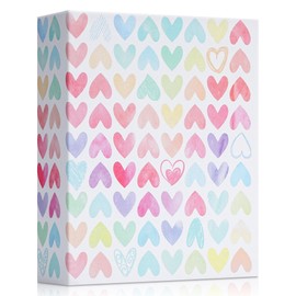 Vienrose Photo Album for 4x6, Small Picture Album Holds 52 Photos, PU Leather Cover Photo Book for Vertical Photos, Memory Album for Baby Wedding Graduation Travel, Colorful Love