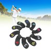 10Pcs Golf Head Cover Club Headcover Waterproof PU Elastic Closing