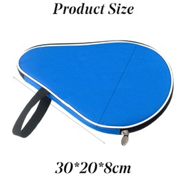 Table Tennis Bat Bag,Waterproof Ping Pong Paddle Bat Pouch,Table Tennis Racket Cover for One Racket Extra Ball Compartment for 3 Balls