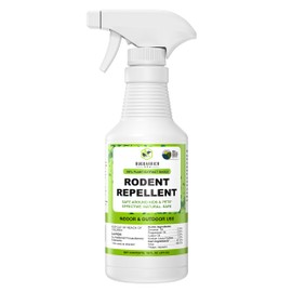 BugBarrier's Extra-Strength Mouse Repellent Spray, USDA 100% Biobased Formula with Peppermint Oils - Deters Mouse Nesting, Freshens Air in Car, RV, Boat, Garage, Shed, Cabin, 16oz - Made in The USA | BugBarrier
