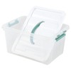 Hayixia 1-Pack 14 Quart Clear Plastic Storage Latching Box, Plastic