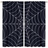 GoDazzling Spider Web - Cortinas opacas para niños, fondo negro,