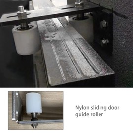 The Lord of the Tools 4Pcs Nylon Roller Sliding Door Roller Sliding Barn Door Floor Guide Roller Door Accessories for Sliding Doors Electric Doors Garage 40x60mm