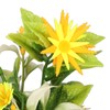 2pcs Artificial Aquarium Plants Silicone Flowers Reusable Resin Pots Fish