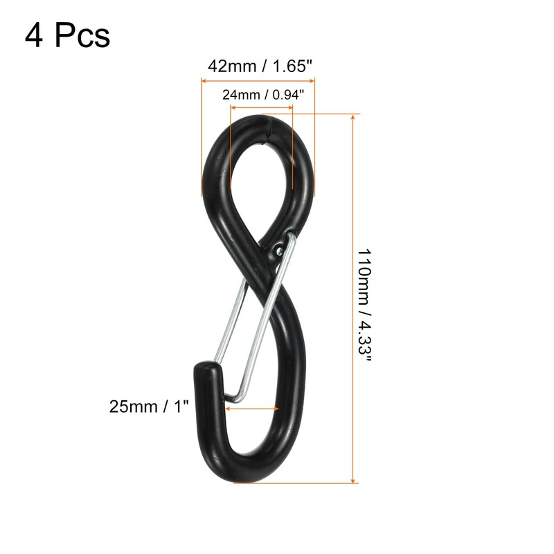 MECCANIXITY Ratchet Strap S Hook with Latch Load 1763 Lbs