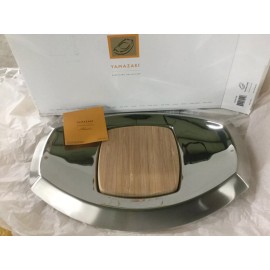YAMAZAKI SIGNATURE COLLECTION CHEESE TRAY 18/10 STAINLESS STEEL $157.00 RETAIL