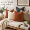 Chenille Throw Pillow Covers 18x18 Inch Orange, Set of 2