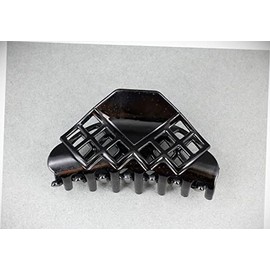 Perfect Hairstyle with Our Hair Accessories - Black Hair Clip Plastic 3 3/8" Long Big Barrette Claw Clamp Cut Out Pattern Fashionable Hair Accessory Hair Jewelry Accessories for Lady Women