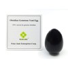 Polar Jade Yoni Egg of Obsidian Gemstone, Drilled, Manually Polished,