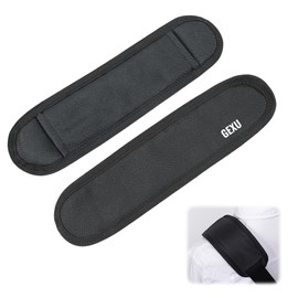 Pack of 2 Universal Plate Carrier Shoulder Pads, Comfortable Shoulder Strap Padding for Duffel Bags with Reduced Wear, Suitable for Bags, Luggage, Expandable, Breathable, Black, 27 x 7.5 cm