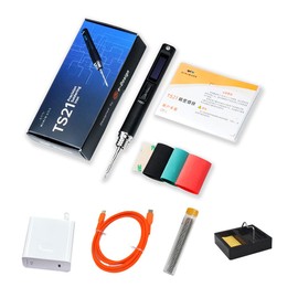 MINIWARE TS21 Smart Digital Soldering Iron Kit with Precision Temp Control & Portable Design, Equipped with 65W Power Supply, for Electronics Repair, DIY, Hobbyists