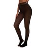 Lecieldusoir Women's Fleece Lined Tights Deep Thermal Pantyhose Fake Translucent