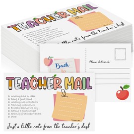 Eersida 200 Pcs Teacher Mail Cards to Parents Cute Pencil Mail Postcards Preschool Elementary Classroom Must Haves Good Behavior Incentive Card to Send Home for Kindergarten Teacher Supplies
