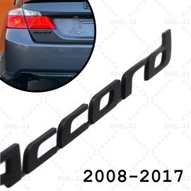 For Honda 3D Matte Black Liftgate Sticker Decal For H+ " Accord "Letter 08-17 Emblem Badge