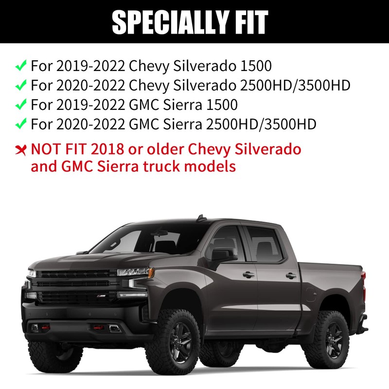 JERBOR 2Pack Silicone Stake Pocket Covers for GMC Canyon/Chevy Colorado
